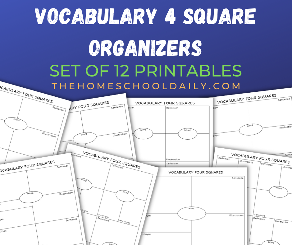 vocabulary-4-square-graphic-organizers-the-homeschool-daily