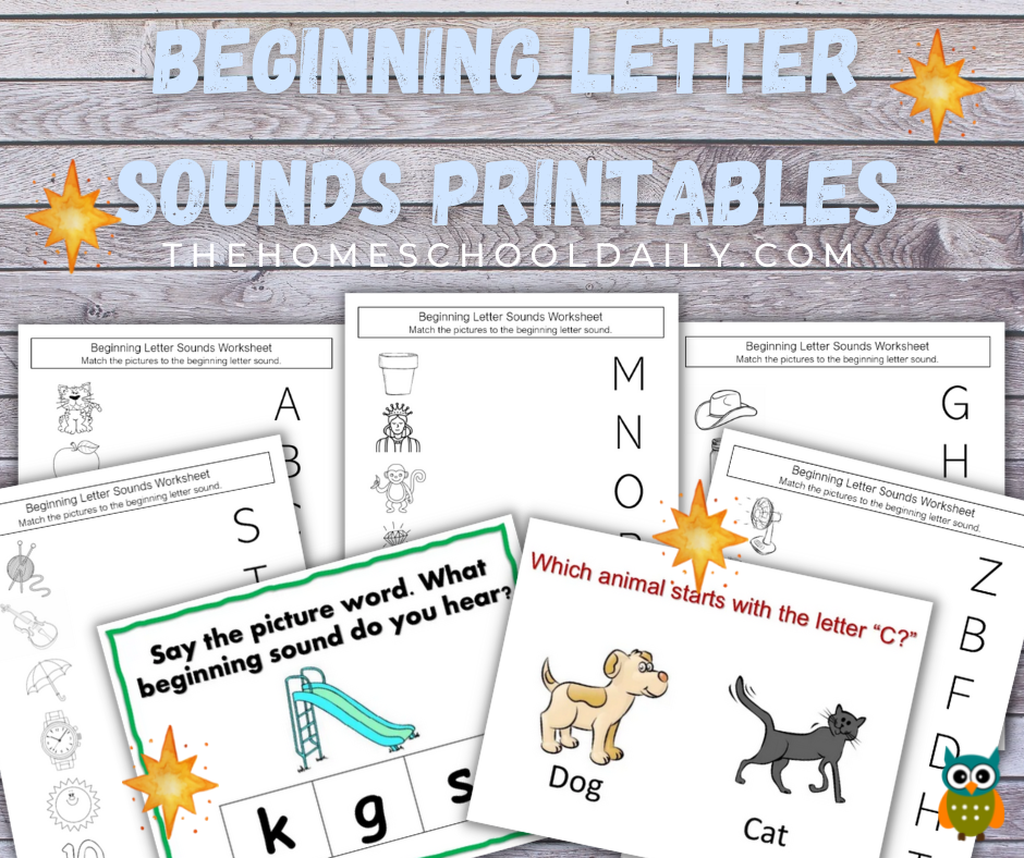 Beginning Letter Sounds Printables - The Homeschool Daily