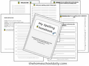 5th Grade Spelling Tasks Pack - The Homeschool Daily