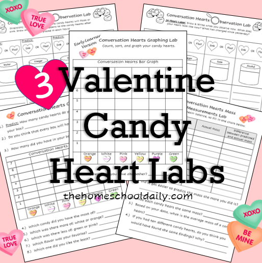 Valentine Candy Heart Labs - The Homeschool Daily