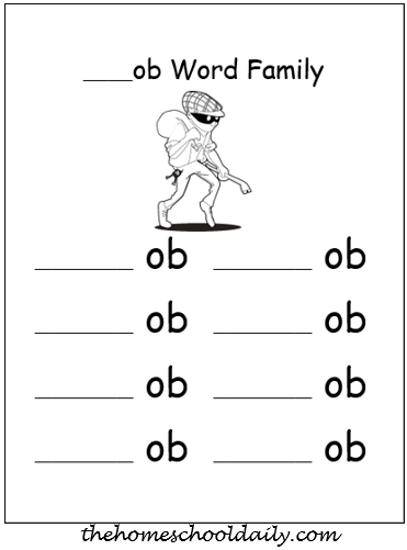 word family printables activities the homeschool daily