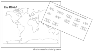 FREE Printable World Maps & Activities - The Homeschool Daily