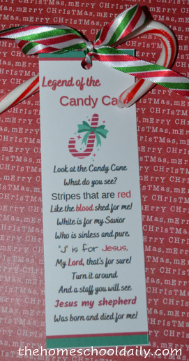 Legend of the Candy Cane Printables - The Homeschool Daily