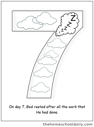 7 days of gods creation coloring pages