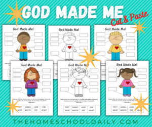 God Made Me Printables - The Homeschool Daily