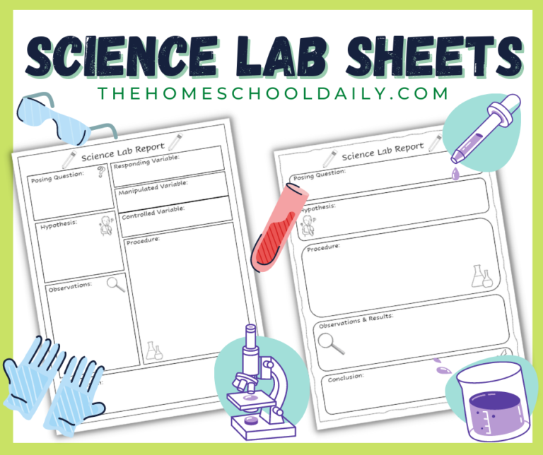 Free Science Lab Sheets - The Homeschool Daily