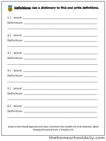 5th Grade Spelling Tasks Pack - The Homeschool Daily