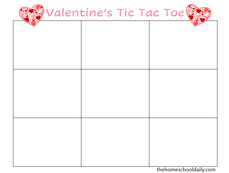 Printable Valentine's Tic-Tac-Toe Game - The Homeschool Daily