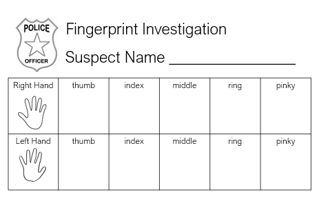 FREE Fingerprint Investigation Printables - The Homeschool Daily