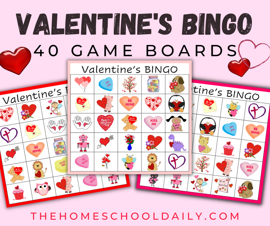 Free Printable Valentine's BINGO - The Homeschool Daily