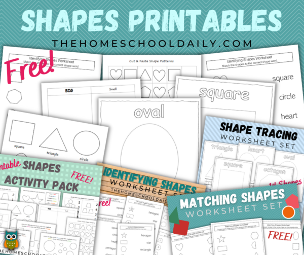 FREE Shapes Printables - The Homeschool Daily