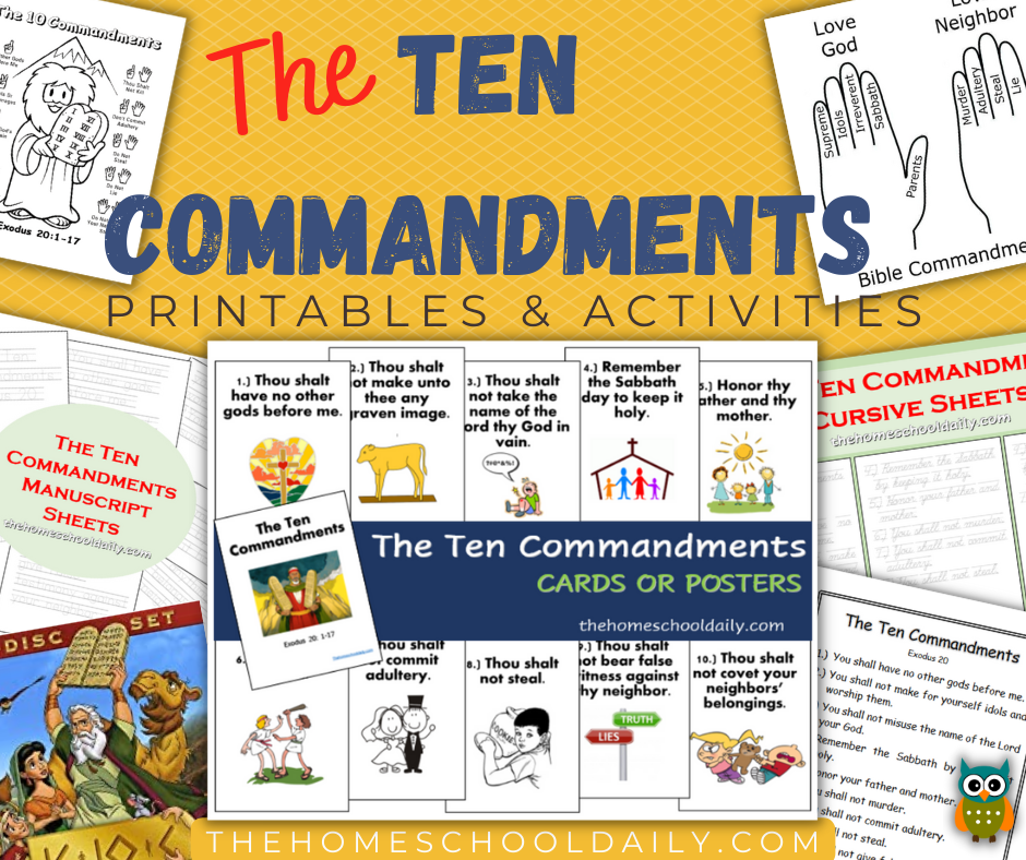 ten commandments for kids poster