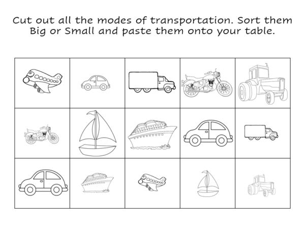 Transportation Worksheet Set - The Homeschool Daily