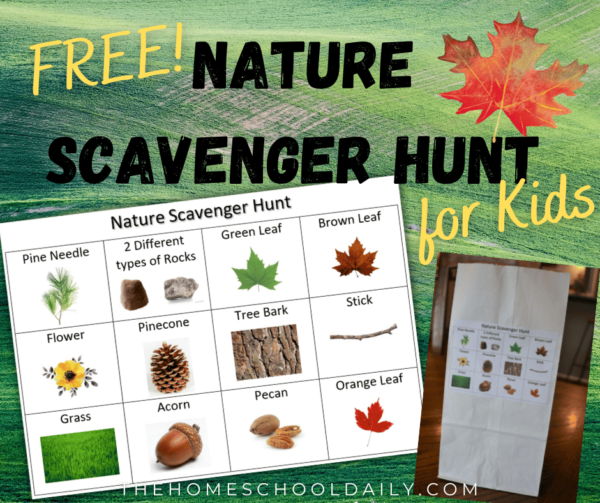 FREE Nature Scavenger Hunt - The Homeschool Daily