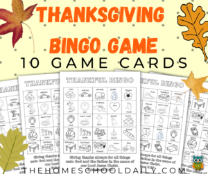 Thanksgiving BINGO Game - The Homeschool Daily