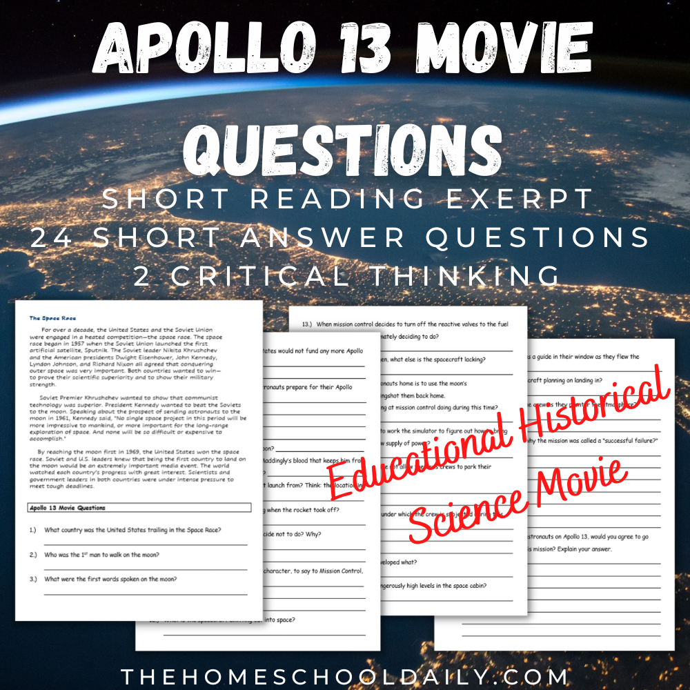 Apollo 13 Movie Questions The Homeschool Daily