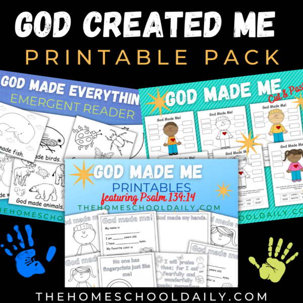 God Made Me Printable Pack The Homeschool Daily