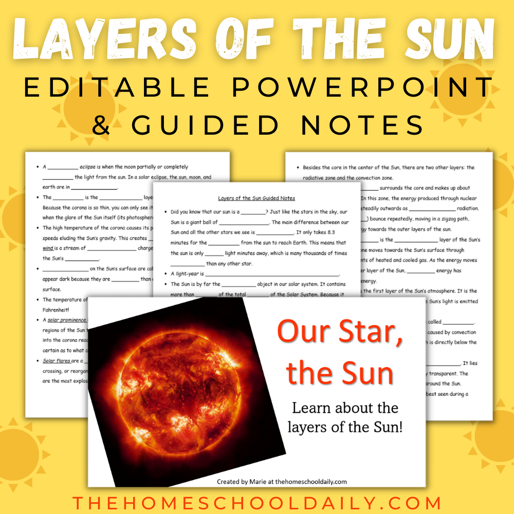 Sun PowerPoint & Guided Notes - The Homeschool Daily