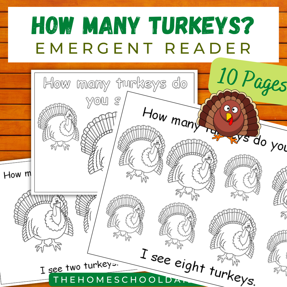 Thanksgiving Emergent Readers The Homeschool Daily