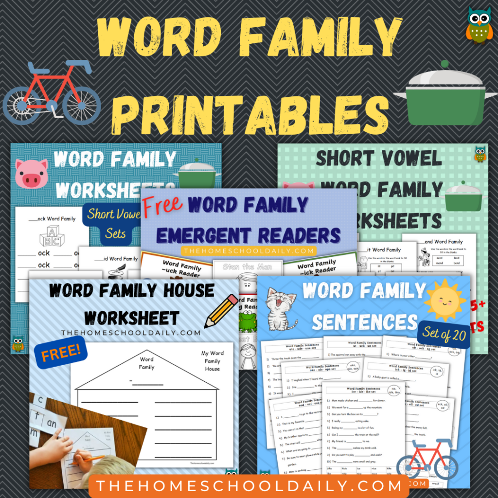 word family printables