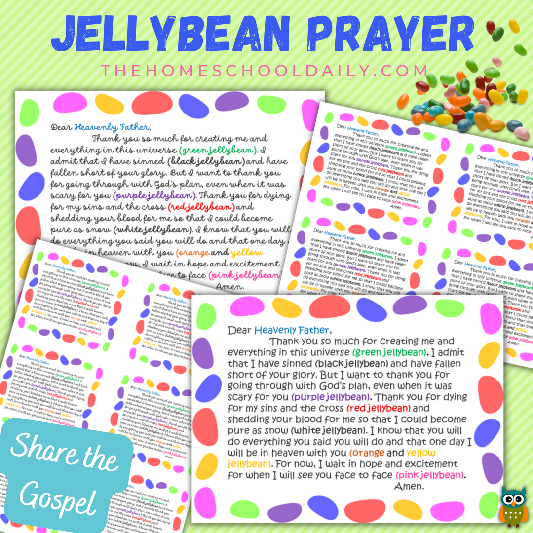 Jellybean Prayer Printable - The Homeschool Daily