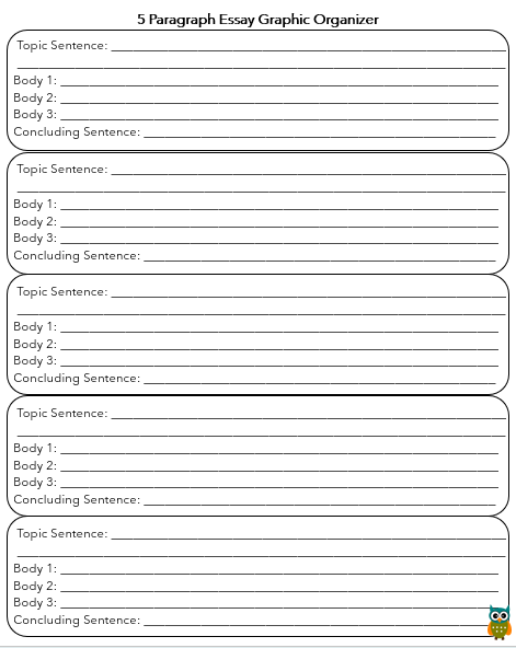 5 Paragraph Essay Graphic Organizers - The Homeschool Daily