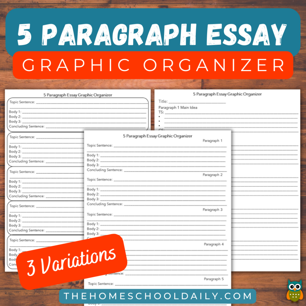 free graphic organizer for 5 paragraph essay