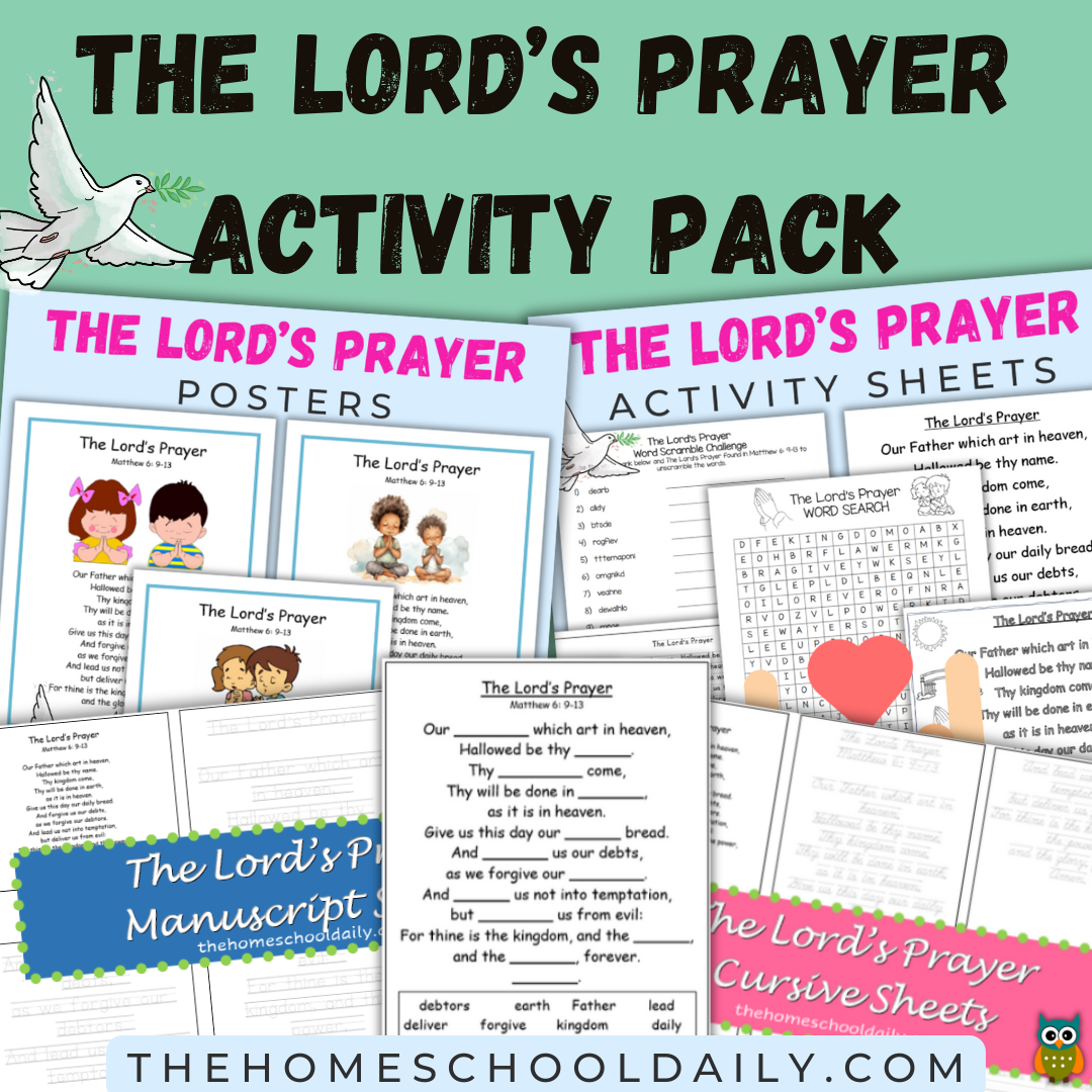 The Lord's Prayer Activity Pack - The Homeschool Daily